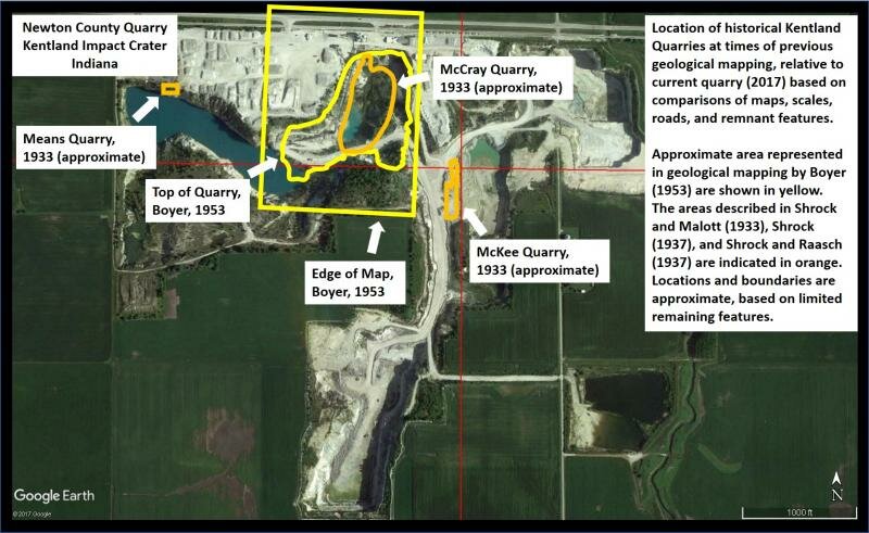 Kentland Impact Crater Historical Maps